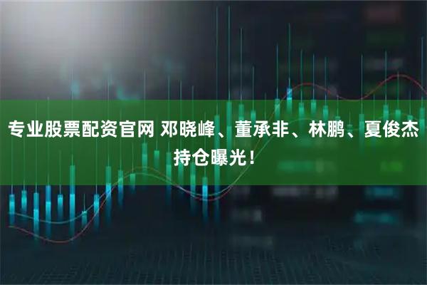 专业股票配资官网 邓晓峰、董承非、林鹏、夏俊杰持仓曝光！